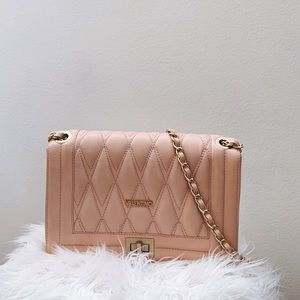 New Valentino Pink Quilted Handbag with Chain